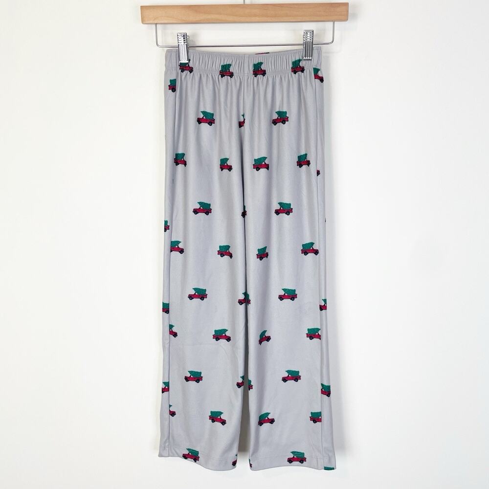 J. Crew Factory Boys' Printed Flannel Pajama Pant Christmas Tree Holiday Med 8-9